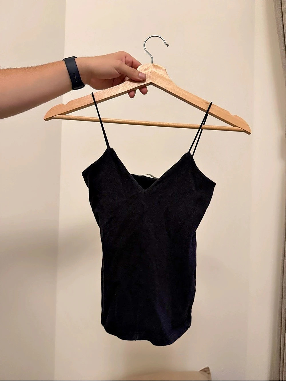 Zara Black Spaghetti Strap Tank Top